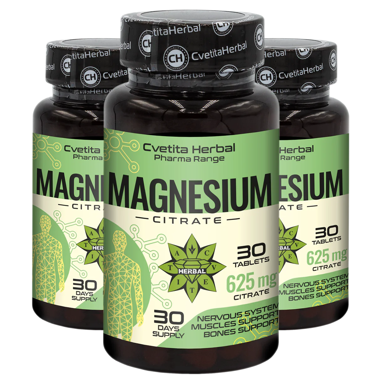 Magnesium Citrate 625mg - Κιτρικό μαγνήσιο για κράμπες